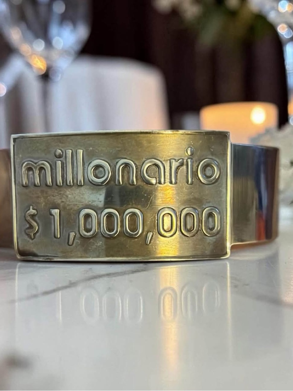 Nice Sterling Silver Millianaro wide cuff bracelet